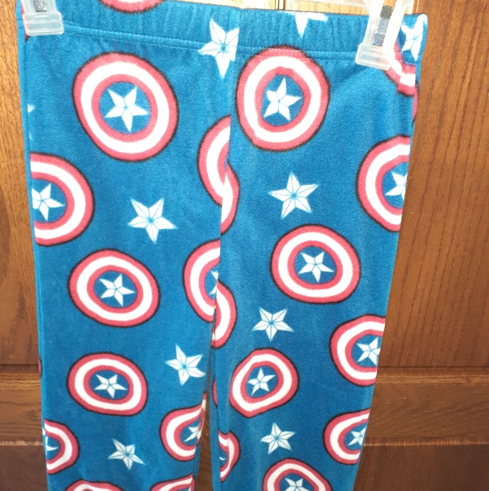 Marvel Capt America Boys 6/7 Pajamas Pants New